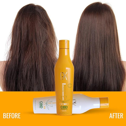 GK HAIR Hemp Shampoo and Conditioner Sets Hydrating Strengthening Color Treated Damaged Repair Provides Nourishing & Shine Natural Organic Vegan Sulfate Paraben Free (Trio)
