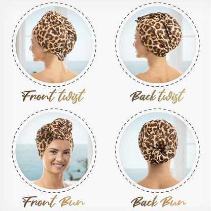 THE PERFECT HAIRCARE Curly Hair Girls Microfiber Plopping Towel Set - Anti-frizz Silky Smooth Hair Drying Wrap for Women - Super Absorbent Large Hair Towel + 2 Scrunching Towels to Micro Plop