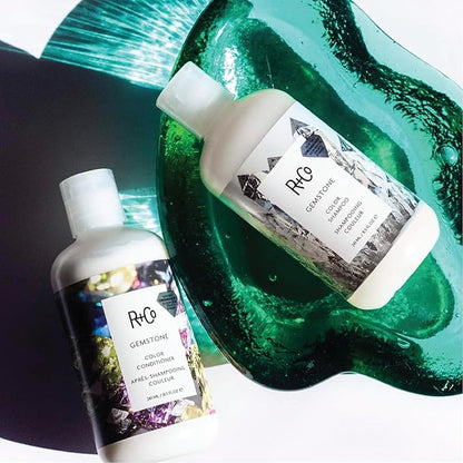 R+Co | Travel Sized | Gemstone Color Protection Shampoo and Conditioner Set for Preserving Color Treated Hair | Anti Frizz + Repairs + Nourishes | Vegan + Sulfate-Free | Set of 2