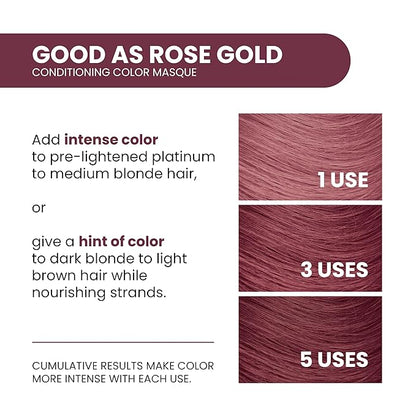 ALOXXI InstaBoost Conditioning Color Mask in Good As Rose Gold, Deposits Rose Gold Color and Deeply Conditions Hair, 6.8 Fl Oz