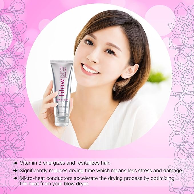 blowpro Ready Set Blow Express Blow Dry Lotion, Delivers an Easier Faster Blow Dry, Plumps and Shapes your Hair for Noticeable Body,Smoothes Cuticle, Locks out Humidity and Eliminates Frizz
