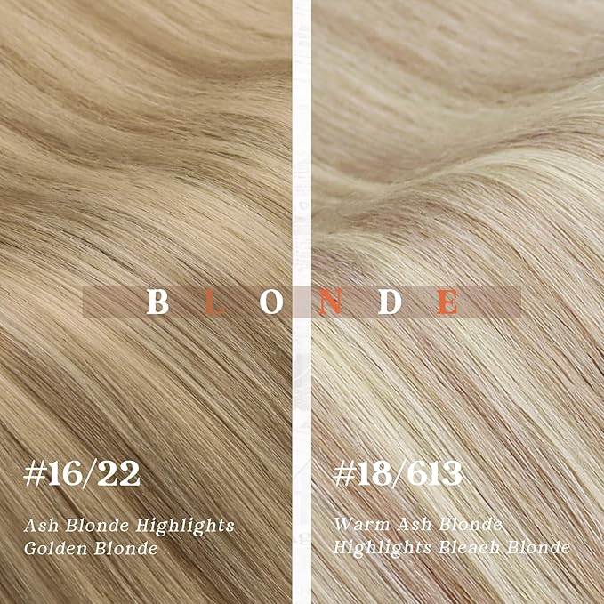 Sunny Hair Blonde Nano Bead Hair Extensions Human Hair Ash Blonde Mixed Bleach Nano Bead Extensions Human Hair Pre Bonded Hair Extensions Straight Remy Hair 18Inch 50g
