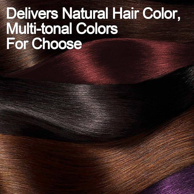 Hair Dye Shampoo, Gray Hair Coverage Dye Shampoo, Hair Color Shampoo for All Hair Types, Champu Para Canas, Suitable for Home and Salon (Dark Wine Red)