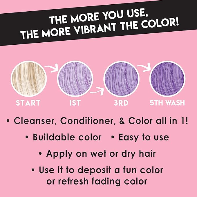 Color Cleansing Conditioner, Lilac, 3-in-1 Color Depositing Formula, Vegan, Sulfate-Free, Paraben-Free, 8.25 oz