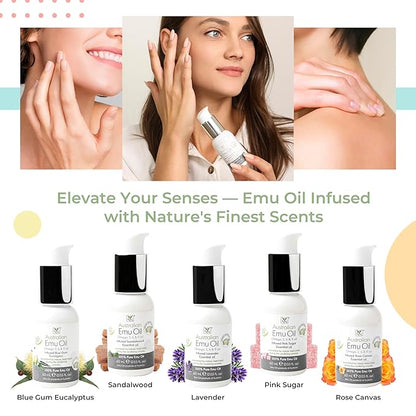 Emu Oil Pure Skin Moisturizer - Nail, Body, Face, Scalp & Hair Moisturizer with Omega 3, 6, 9, Vitamins, & Minerals - Australian Emu Oil for Skincare by Y-Not Natural - 200mL, Lavander