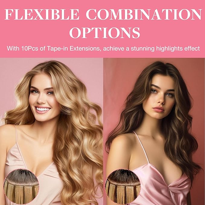 GOO GOO Tape in Hair Extensions Human Hair, 1 Jet black, 20inch 30g 10pcs, Skin Weft Seamless Invisible, Silky Straight with Thick Ends, Remy Human Hair