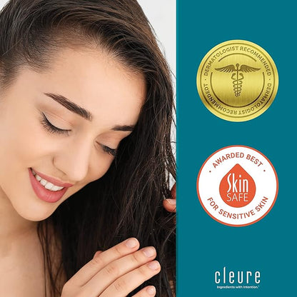 Cleure Lightweight Hair Styling Gel - Hypoallergenic, Fragrance Free for Edge Control to Tame Frizz with Medium Hold (8 fl oz, Pack of 2)