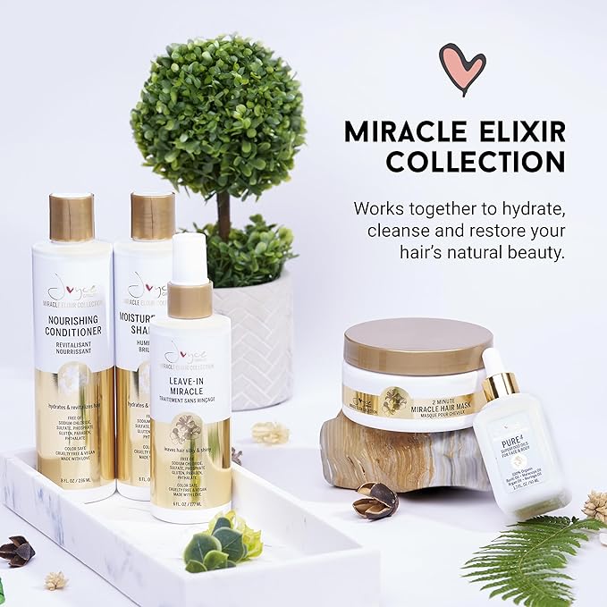 Joyce Giraud Miracle Elixir Moisture & Shine Shampoo, Hydrates & Protects Color, 8 Fl. Oz