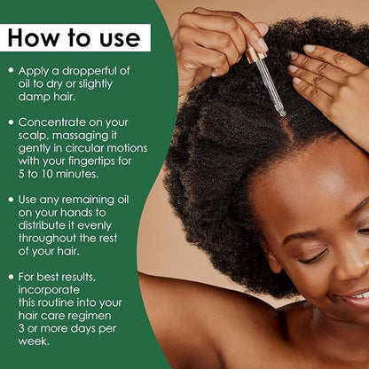 Seddy Hair Growth & Strengthening Oil with Caffeine, Rosemary, Castor, Biotin, Peppermint, Argan & Jojoba Oils - 1.7 Fl. Oz (Pack of 1)