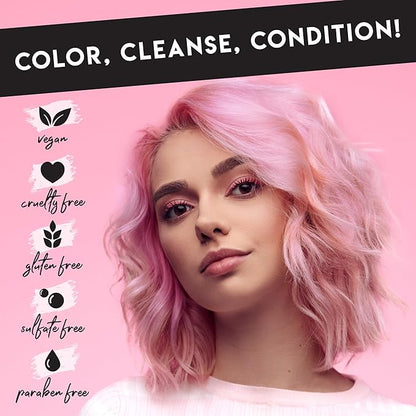 Color Cleansing Conditioner, Lilac, 3-in-1 Color Depositing Formula, Vegan, Sulfate-Free, Paraben-Free, 8.25 oz