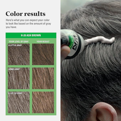 Just For Men Shampoo-In Color (Formerly Original Formula), Mens Hair Color with Keratin and Vitamin E for Stronger Hair - Ash Brown, H-20, Pack of 3