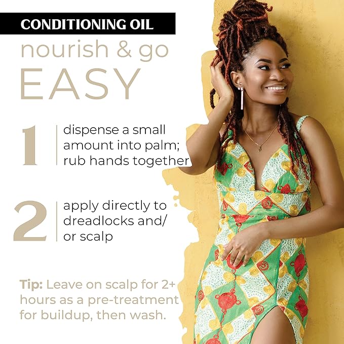 Dollylocks Conditioning Oil – Plant-Based & Residue-Free Moisturizing Scalp & Dreadlock Oil, pH Balanced,Vegan (Beach Bae Scent, 4oz)