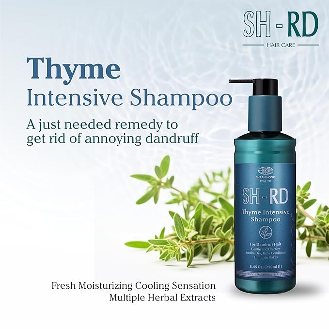 SH-RD Thyme Intensive Shampoo for Itchy Scalp and Dandruff Relief | 1% Zinc Pyrithione Added | Soothing, Rebalancing Scalp Condition - 8.45oz/250ml