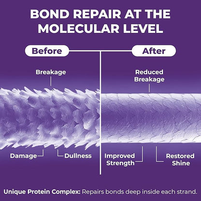 SOHLPLEX Bond Revive & Restore Treatment for Dry Damaged Hair, Deep Conditioning Mask for Frizzy & Damaged Strands. Moisturizes & Strengthens. Vitamins B3, B5, B7, C & E.Vegan & Cruelty-Free-6.76 FlOz