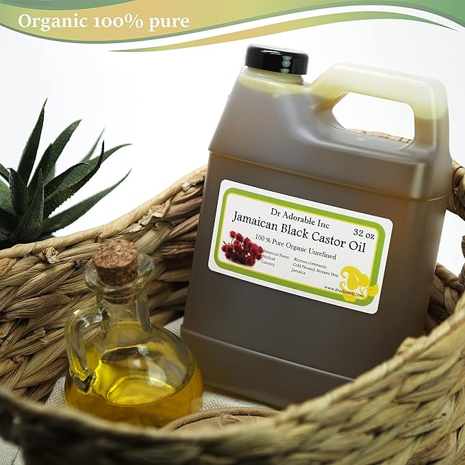 Dr Adorable - 32 oz - Jamaican Black Castor Oil - Pure Natural Organic Strengthen Grow & Restore Hair Care