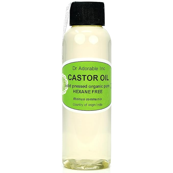 Dr Adorable - 2 oz - Premium Castor Oil - 100% Pure Natural Organic Cold Pressed Virgin