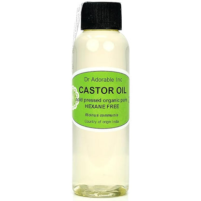 Dr Adorable - 2 oz - Premium Castor Oil - 100% Pure Natural Organic Cold Pressed Virgin