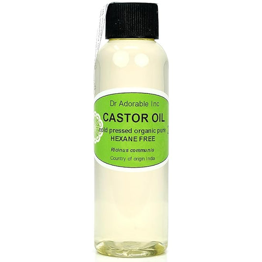 Dr Adorable - 2 oz - Premium Castor Oil - 100% Pure Natural Organic Cold Pressed Virgin