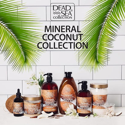 Dead Sea Collection Shampoo and Conditioner Set with Coconut Oil – Hydrating Softening Hair Products with Dead Sea Minerals for All Hair Types – Set of 2 Bottles (33.8 & 30.6 Fl. Oz.)