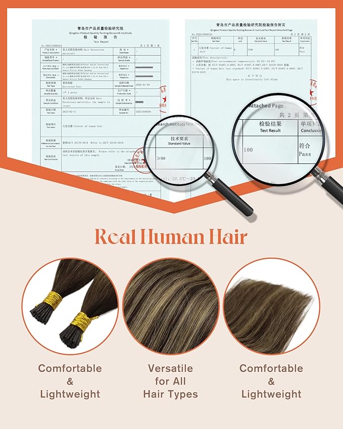 Sunny Hair I Tip Hair Extensions Human Hair Balayage Brown I Tip Hair Extensions Medium Brown Fading to Caramel Blonde Mix Brown Balayage Itip Human Hair Extensions Radiate Vitality 14inch 50g