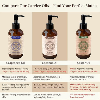 100% Pure Castor Oil – Cold-Pressed Carrier Oil for Skin, Hair, Scalp, Lashes, Brows & Nails – Rich, Thick Texture for Deep Moisture, 236ml (8 fl oz)
