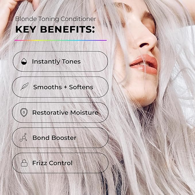 XMONDO Hair Supernova Blonde Toning Conditioner | Vegan Formula with Vegetable Proteins, Jojoba Oil, and Violet Pigments to Replenish, Restore, and Reduce Yellow Tones in Blonde Hair, 8 Fl Oz 1-Pack