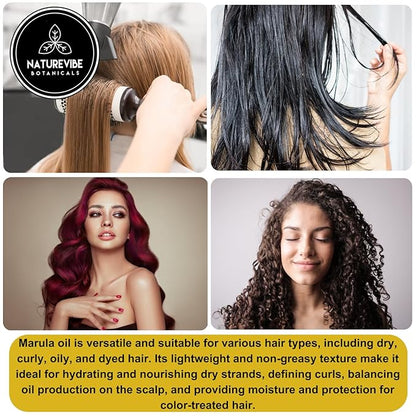 Naturevibe Botanicals Marula Oil 32 Ounces | 100% Pure and Natural | Great for Skin Care and Hair Care