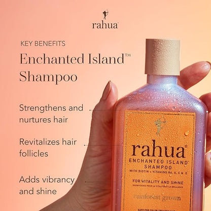 Rahua Enchanted Island Hair Shampoo with Biotin, 9.3 Fl Oz, Supports Strength, Hair Growth & Shine for All Hair Types, Vitamin C, E, A & B6, Coconut Guava Scent, Nourishing Hair Care for Men and Women