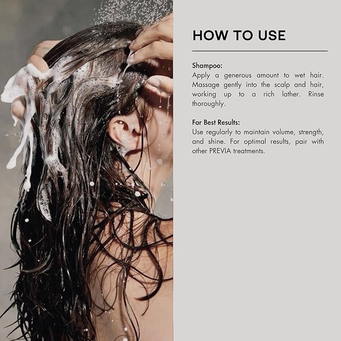 PREVIA Purifying Shampoo for Scalp Health | Purifying & Detoxifying | Nourishing Formula | Vegan & Sulfate-Free | 11.49 oz