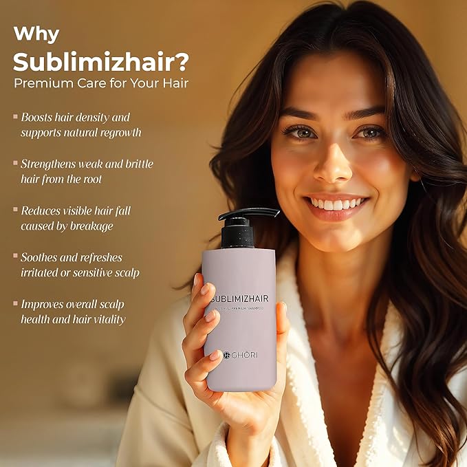 Sublimizhair Korean Herbal Shampoo for Dry & Damaged Hair | Hanbang Formula with Ginseng, Licorice & Tea Extracts | Gentle Scalp Cleansing | pH Balanced Shampoo | 300 ml / 10.1 fl oz