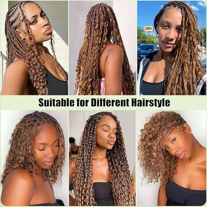 #30 Brown Human Braiding Hair Deep Wave Bulk 20 20 20 Inch Human Hair Weave 3 Bundle Unprocessed Brazilian Virgin Hair Light Brown Deep Curly Braiding Hair Extensions 50 Grams/Bundle