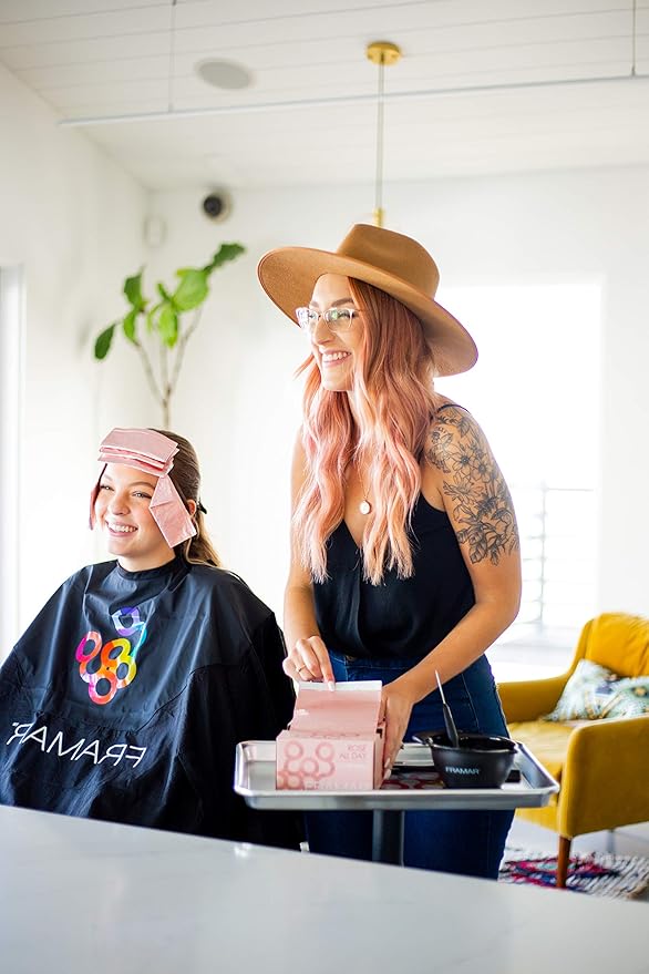 Framar Rosé Hair Foils For Highlighting - Pop Up Hair Foil, Highlight Foils For Hair, Aluminum Foil Sheets, Salon Foils For Hair Stylist, Hair Dye Supplies, Non Slip 500 Pop Up Foil Sheets