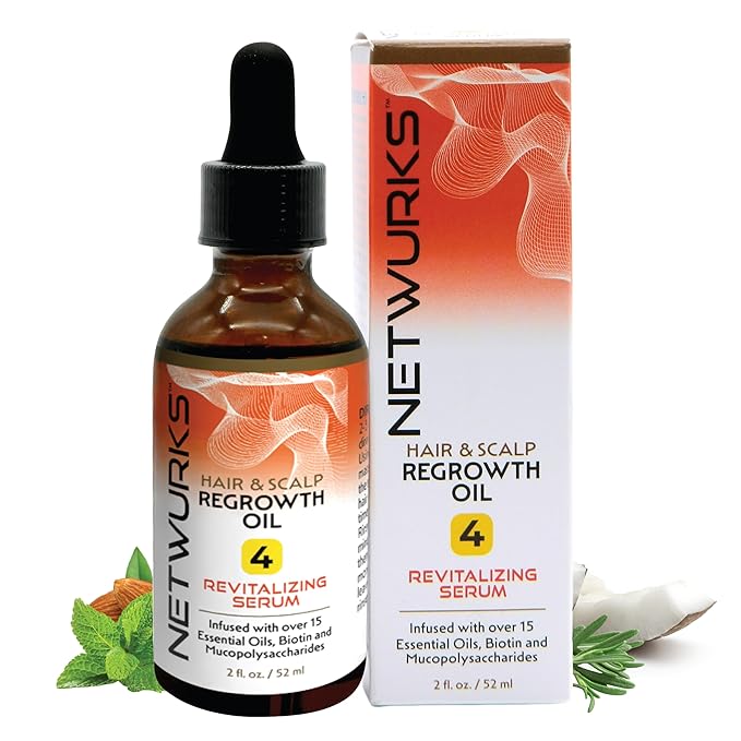 Hair & Scalp Regrowth Oil, Pure Rosemary, Coconut Oil, Biotin & Mucopolysaccharides, (polysaccharide/sugar polymer), Repairs & Promotes Hair Growth, Revitalizing Serum, 2 oz