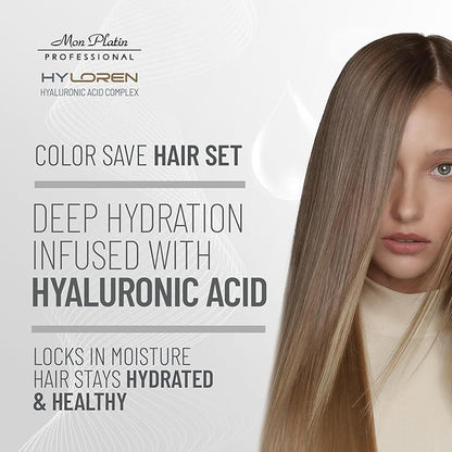 Mon Platin Hair Mask & Dream Hair Serum Bundle, Moisturizing Shampoo – Deep Conditioning Mask Formula for Dry and Damaged Hair with Glossy Shine & Heat Protection, Prevents Color Fading