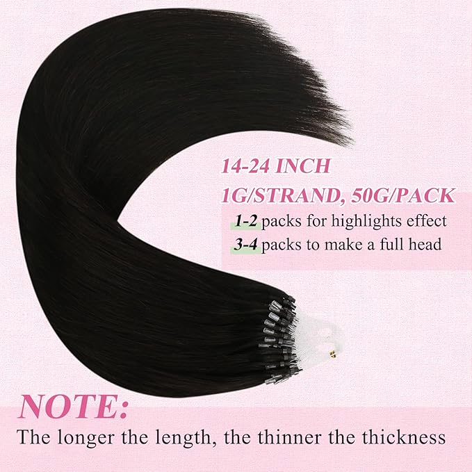 YoungSee Microlink Hair Extensions Human Hair Dark Brown 14In Microbead Hair Extensions Brown Bead Hair Extensions Real Human Hair Darkest Brown Micro Loop Hair Extensions 50s 50g Short Hair Extension