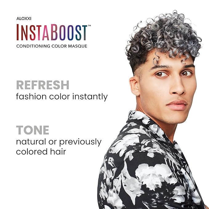 ALOXXI InstaBoost Conditioning Color Mask in Gloss Boss, Adds Glossy Shine and Deeply Conditions Hair, 6.8 Fl Oz