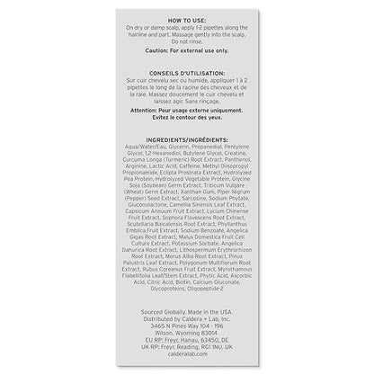 Caldera + Lab The Hair Serum | Men’s Thickening Serum for Thinning & Receding Hair, Supports Fuller & Stronger-Looking Hair, Dermatologically Tested - All Hair Types