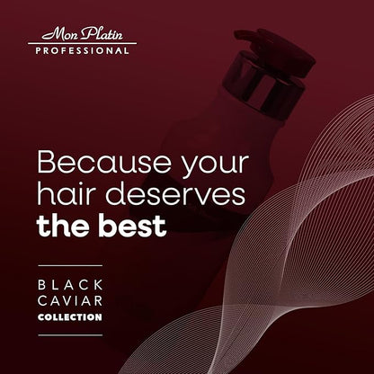 Mon Platin Professional Black Caviar Hair Cream, Luxurious Nourishing Styling Cream for Smooth & Shiny Hair, Ultimate Hair Care, Hair Styling Cream with Silk Protein & Antioxidant 400ml