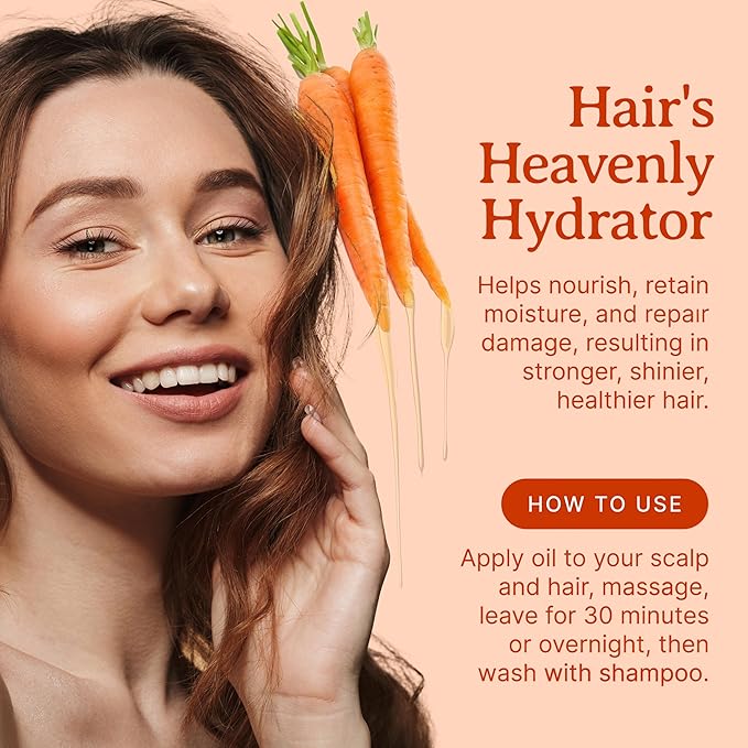 Bella Terra Oils - Organic Carrot Seed Oil 8 oz - Unveiling Organic Carrot's Enzymes & Nutritional Benefits, A Cold-Pressed Delight for a Natural Skin Glow