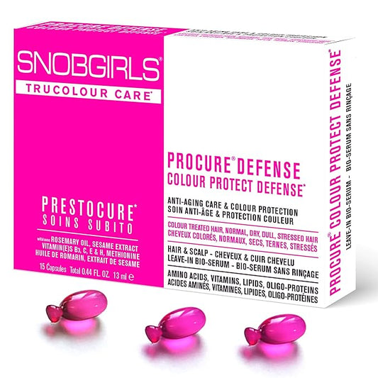 Color Defense Hair Oil Capsules – SNOBGIRLS PROCURE Colour Protect Defense – Vegan Leave-In Serum for Color-Treated, Dry & Damaged Hair with Rosemary, Argan, Biotin, Ceramides & Hyaluronic Acid 15 Ct