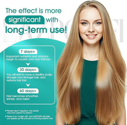Hair Growth Products, Biotin 10000mcg, 30-in-1 with Vitamin A, B3, C, D, E, Calcium, Hair Growth Supplement, Supports Hair & Nails Natural Growth Vitamins, for Women & Men - 30 Servings