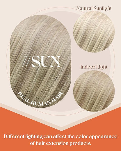 Sunny Hair Long I Tip Hair Extensions Human Hair 22inch I Tip Hair Extensions Ash Blonde Ombre Platinum Blonde Hair Extensions I Tip Add Volume for Travel 50g