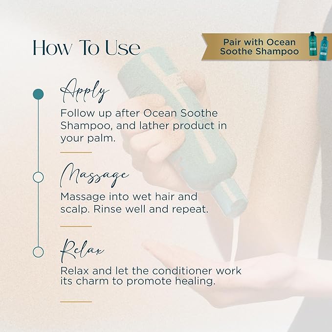Ocean Soothe Scalp Control Conditioner with Highly Concentrated Magnesium Salt Infused with Shea Butter and Eucalyptus Oil to Moisturize Scalp and Nourish Hair Follicles, 300mL