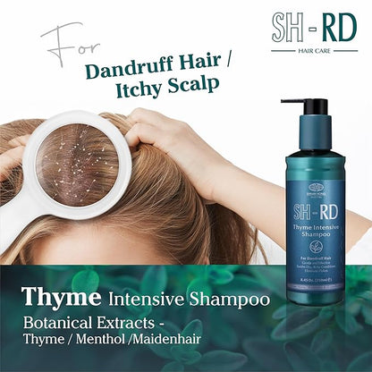 SH-RD Thyme Intensive Shampoo for Itchy Scalp and Dandruff Relief | 1% Zinc Pyrithione Added | Soothing, Rebalancing Scalp Condition - 8.45oz/250ml