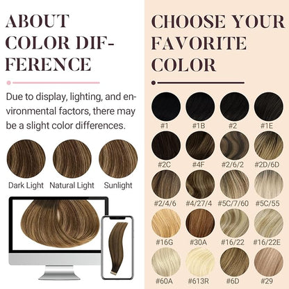 MAXITA Tape in Hair Extensions Human Hair, Real Remy Straight Tape in Extensions, Ash Dark Brown to Warm Brown and Light Chestnut Brown Skin Weft Hair Extensions 24 Inch 50g 20pcs