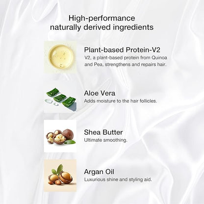 GK Hair Gold Shampoo and Conditioner Set for Daily Use Gentle Fragrance with Keratin Argan Oil Aloe Vera and Shea Butter Hydrates Adds Shine Reduces Frizz for Dry and Damaged Hair