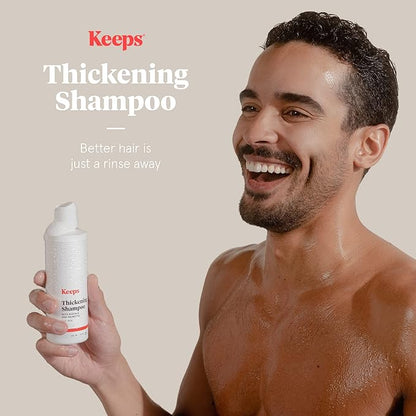 Keeps Hair Regrowth Treatment Mens Shampoo for Fuller, Thicker Looking Hair, 8 oz - Thinning and Hair Growth Shampoo for Men - DHT Blocker - Infused with Biotin, Caffeine, & Saw Palmetto