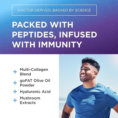 DR. EMIL NUTRITION Collagen Peptides Powder Plus Immune Mushroom Blend - Collagen Powder for Women with Lions Mane & Reishi Mushroom Powder for Immunity - Collagen Supplements for Hair, Skin & Nails