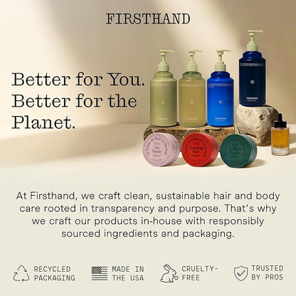 Firsthand Supply Hair Clay Pomade for Men & Women – Matte Clay Finish & Extra Strong Hold – Non-Greasy, Water-Based Organic Pomade – Easy to Restyle – Ideal for Short to Medium Hair Length – 3oz