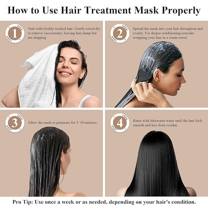 Alfheim Coffee+ Thickening Hair Mask | Biotin & Caffeine for Fine & Thinning Hair | Deep Conditioning & Strengthening Treatment | Moisturizes, Repairs & Adds Volume | Sulfate-Free & Color-Safe 8.45 oz
